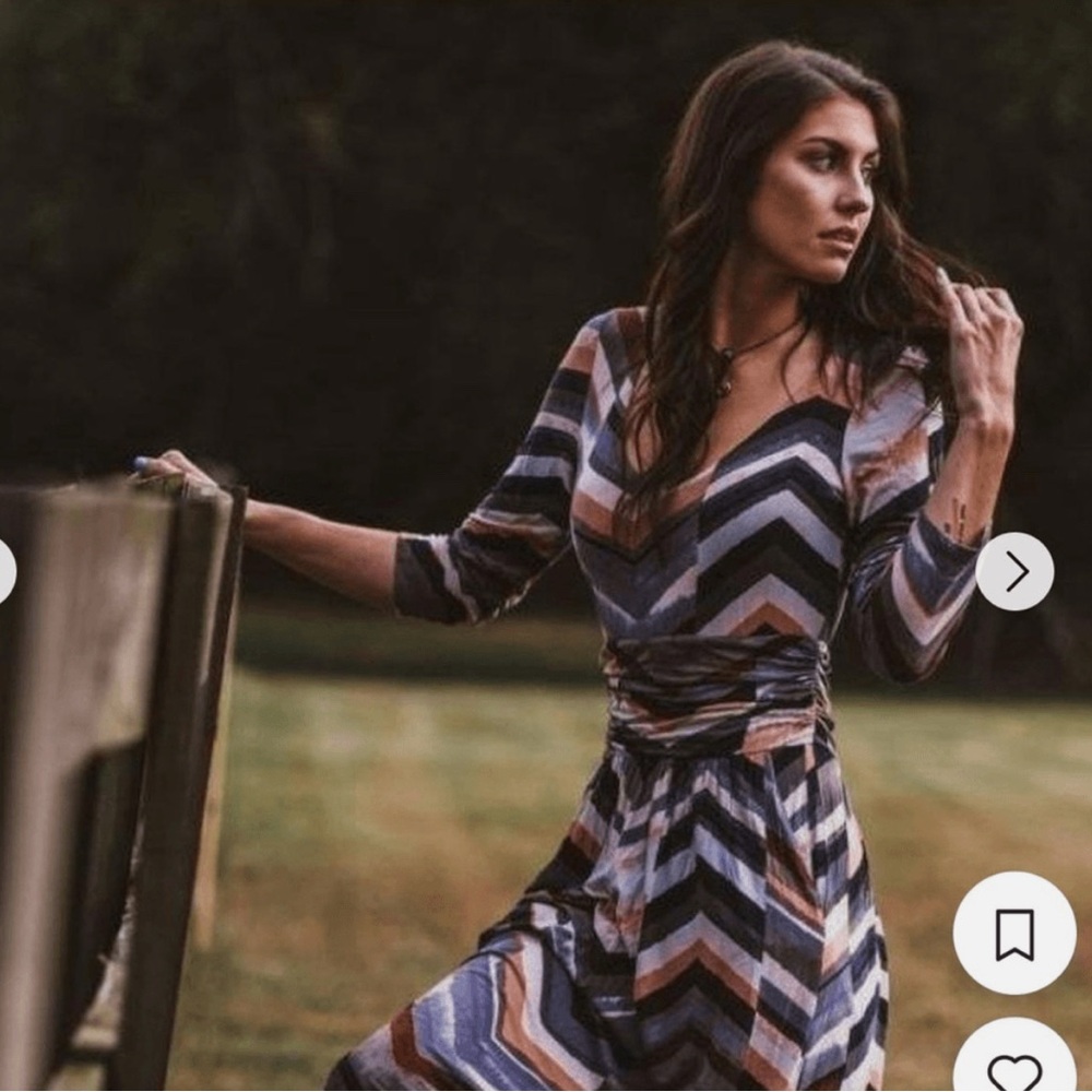 Maeve Multicolor Chevron Maxi Dress - Picture 5 of 11